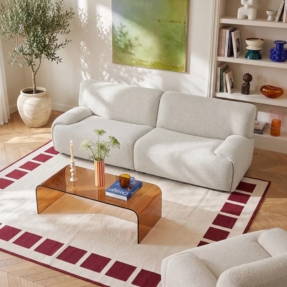Canapé 3 places en tissu bouclette – Amael