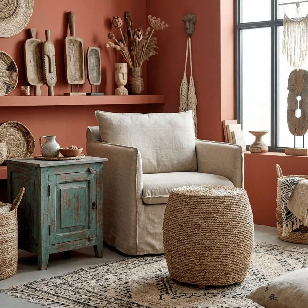Banquette en chanvre et corde