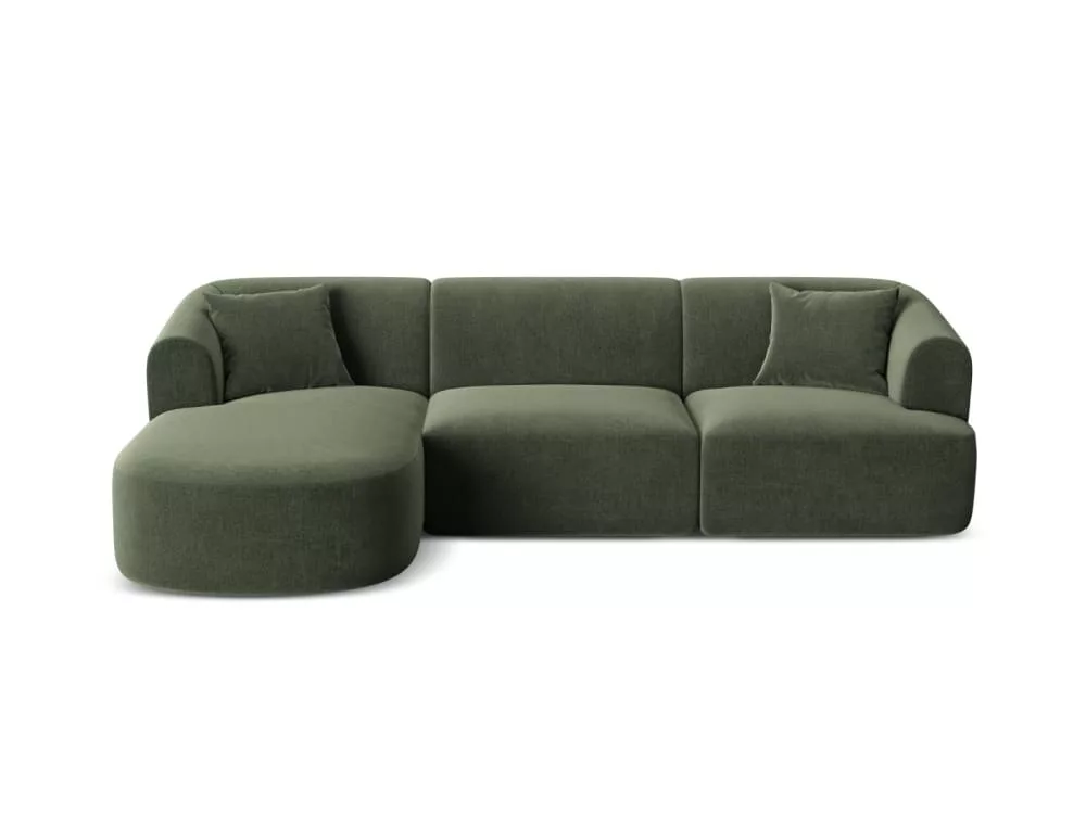 Canapé d'angle modulable 4 places en velours Campi