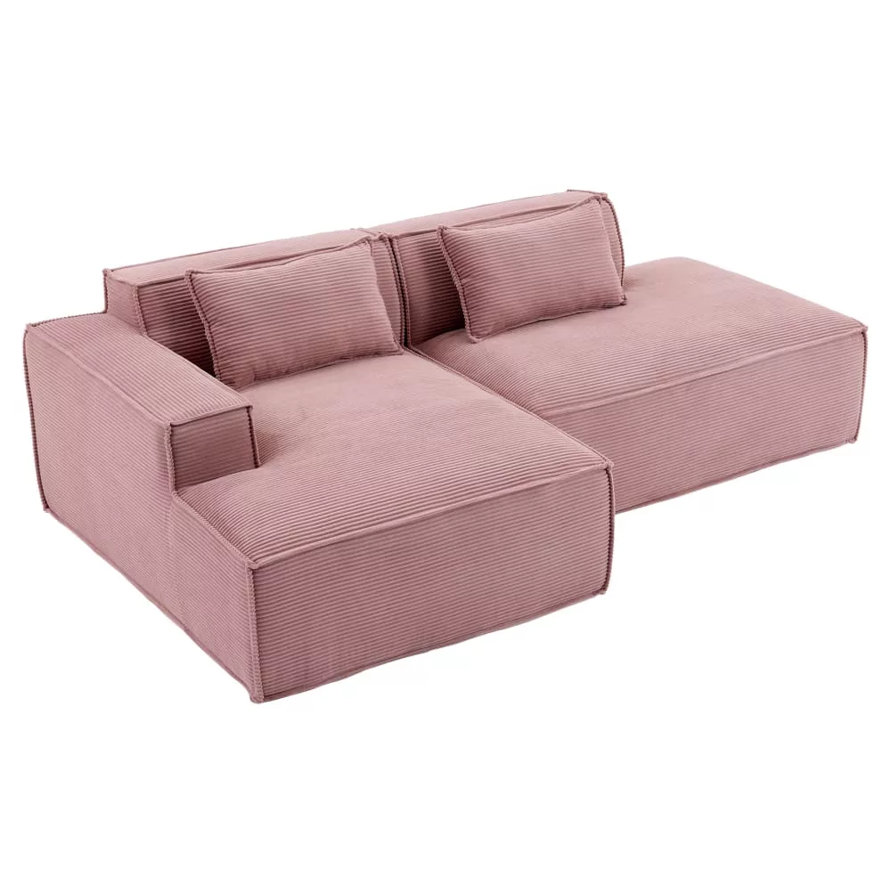 Canapé en polyester avec 2 coussins 235 cm