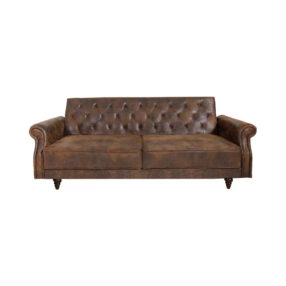 Canapé convertible 3 places en microfibre de polyester Miles