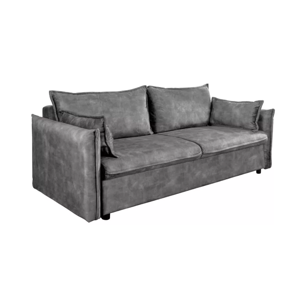 Canapé convertible 3 places en velours de polyester Caldero