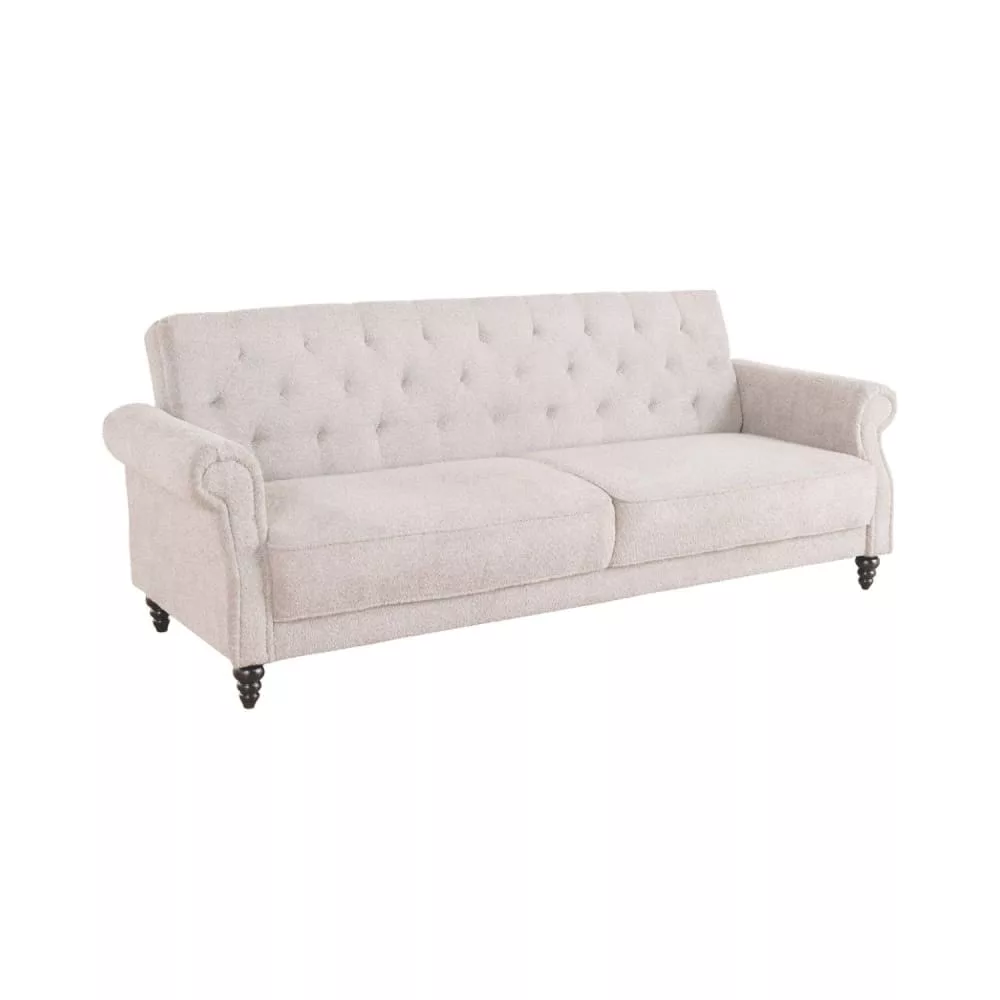 Canapé convertible 3 places en tissu en polyester Miles