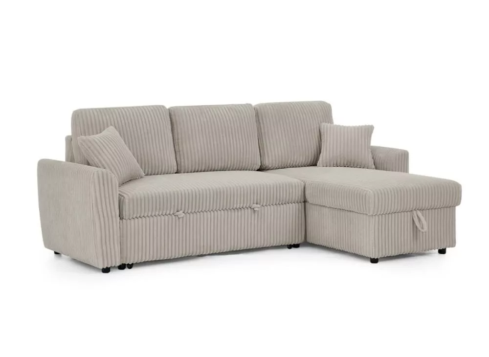Canapé d'angle convertible et réversible avec coffre en velours