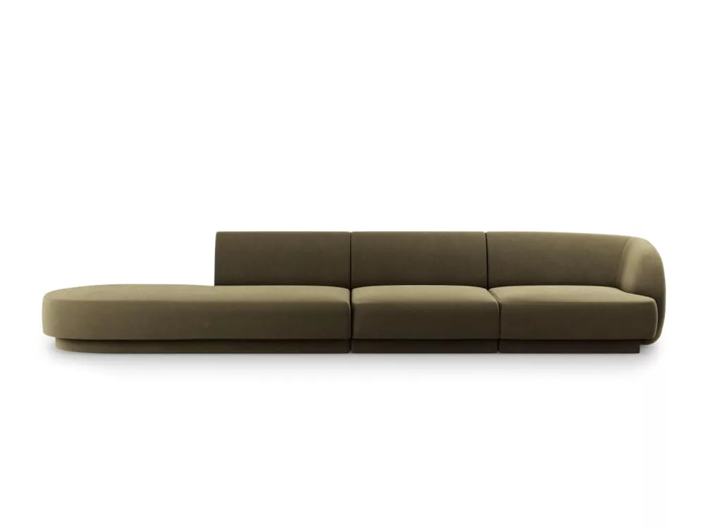 Canapé 4 places en tissu velours Miley