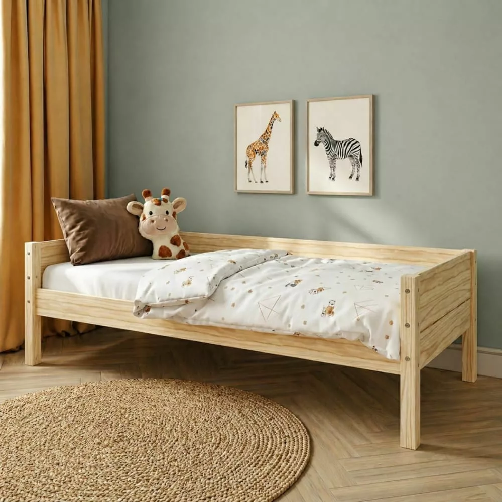 Pack lit banquette avec matelas bois massif