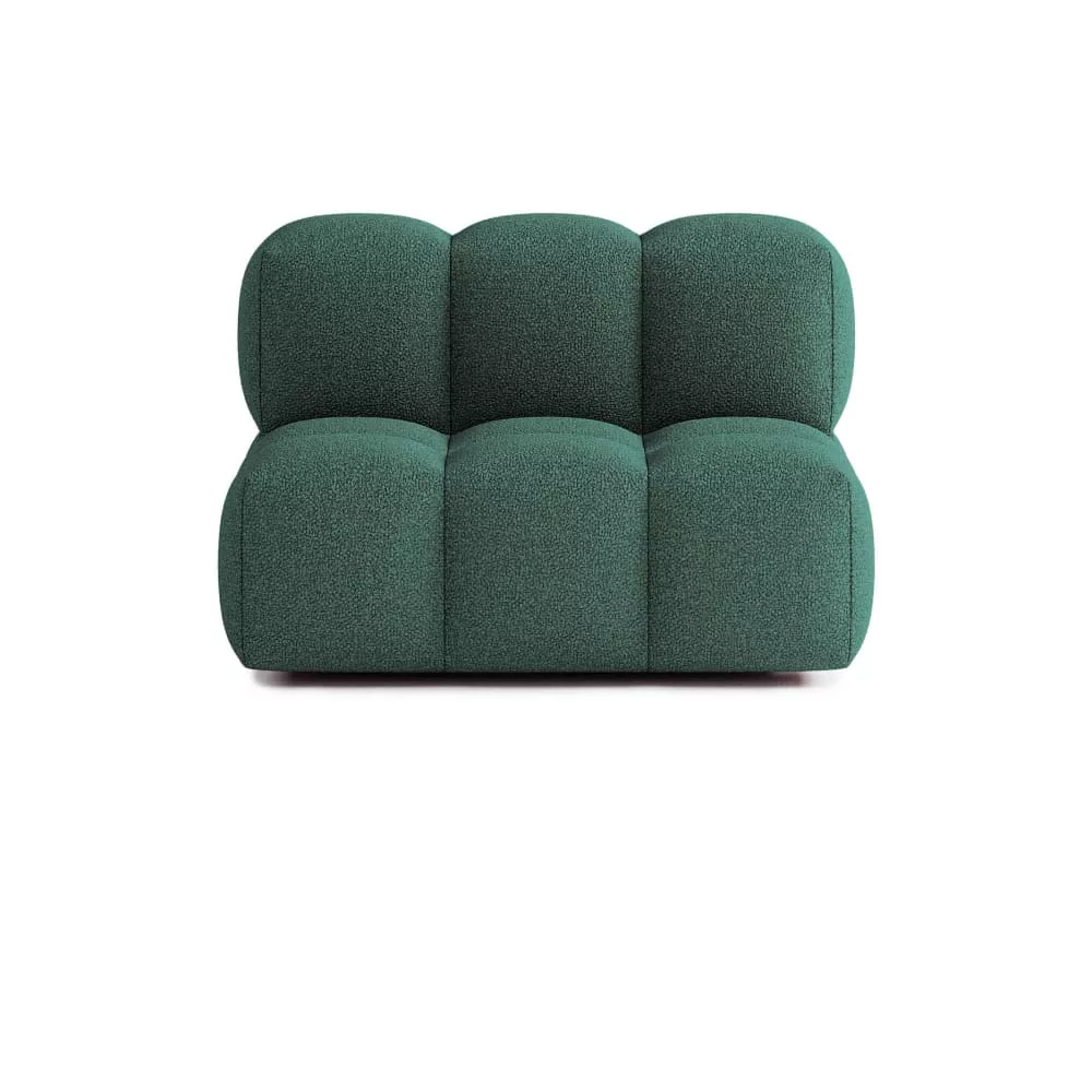 Canapé 2 places tissu bouclette Leo