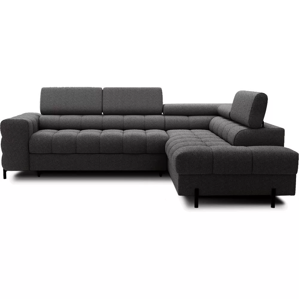 Canapé angle convertible tissu 5 places Fernand
