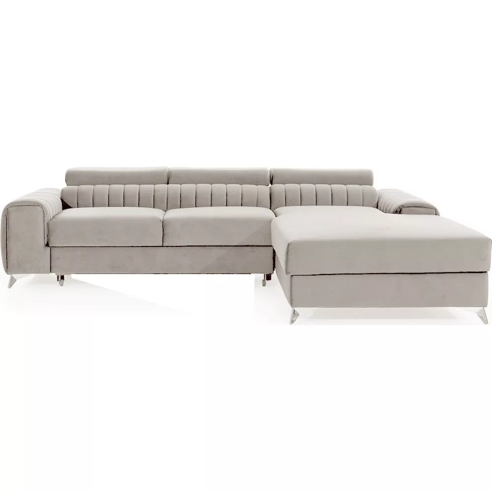 Canapé d'angle convertible velours 5 places Grece