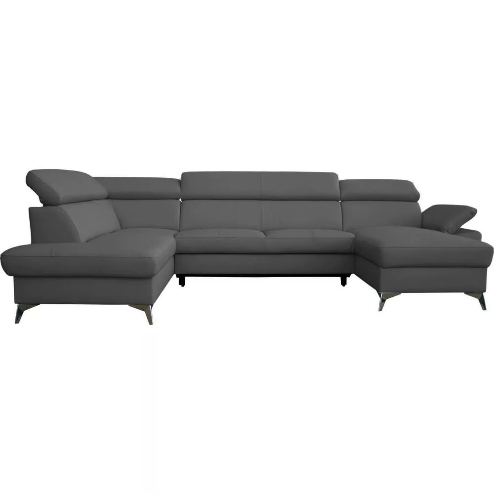 Canapé d'angle convertible cuir 7 places Warini