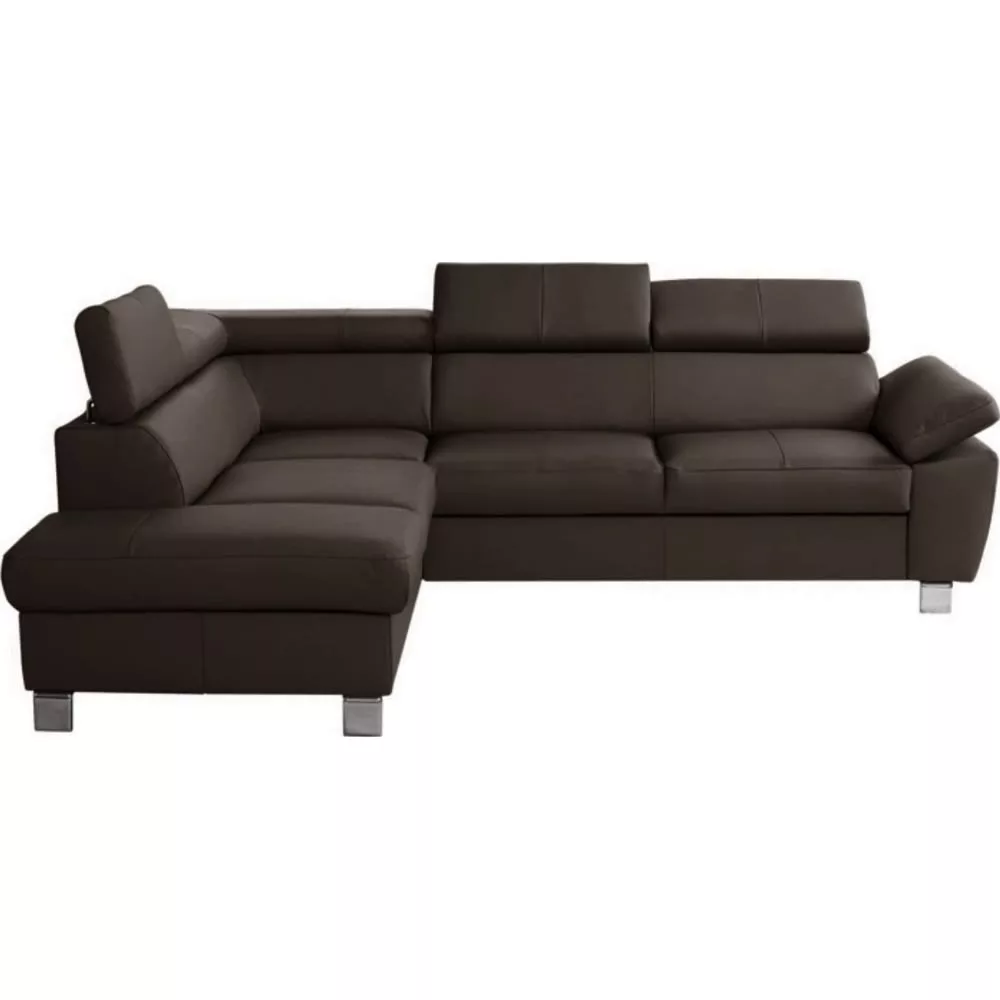Canapé d'angle convertible cuir 5 places Lutecia