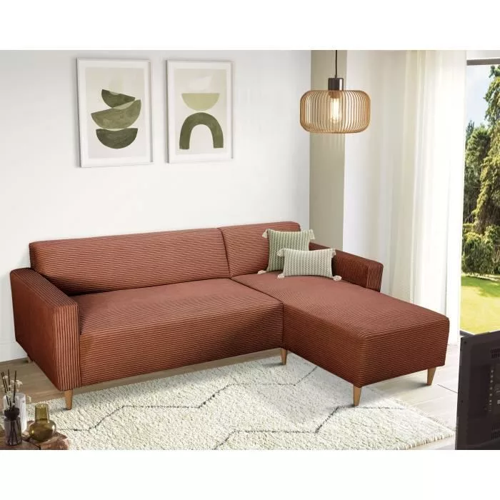 Canapé d'angle fixe réversible – 4 places