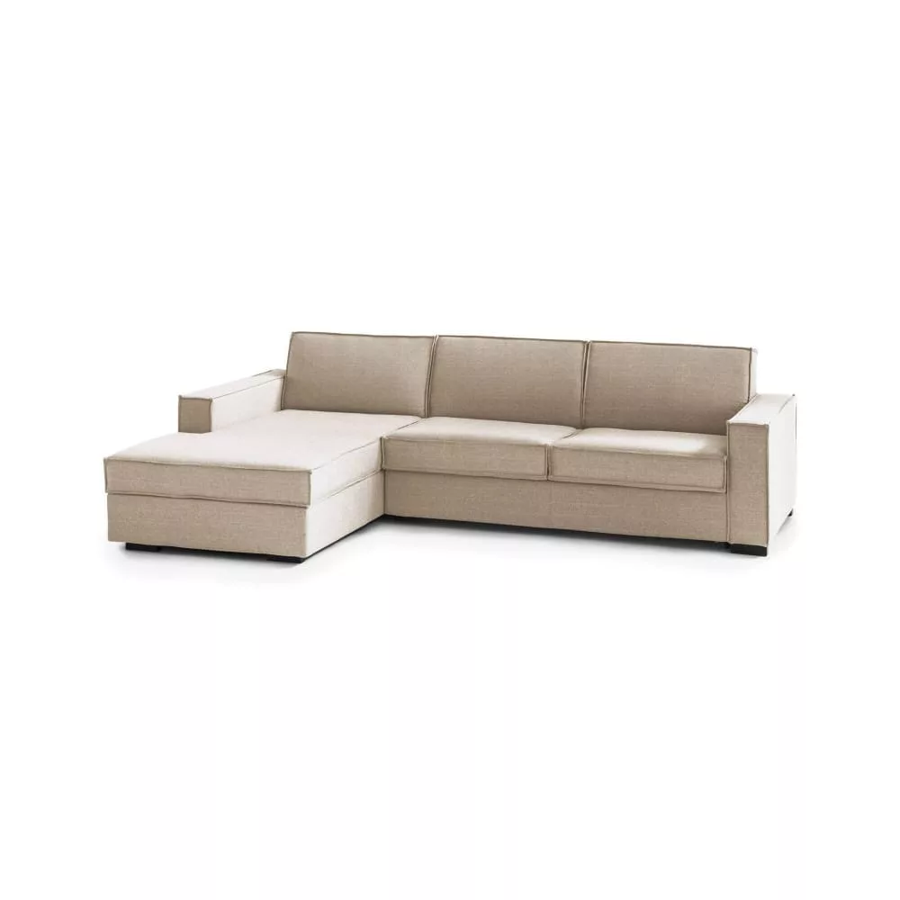 Canapé d'angle convertible en tissu 280x95h90 cm Allaida
