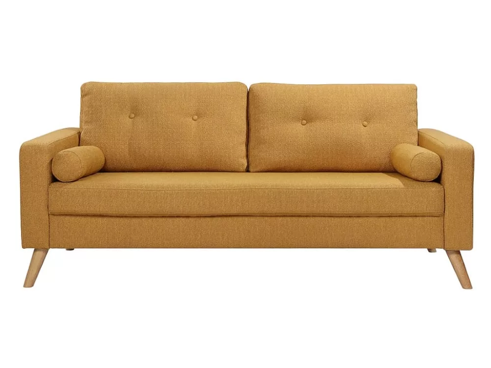 Canapé fixe polyester 3 places Tatum