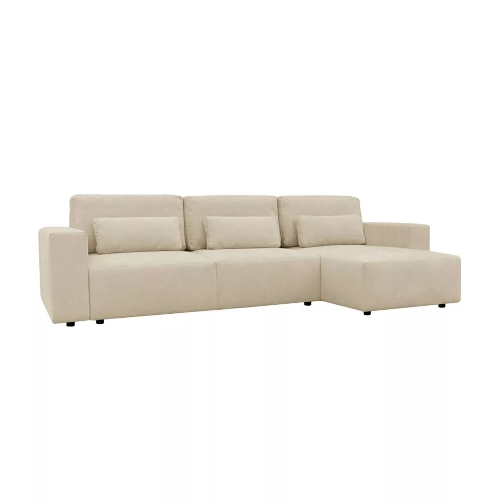 Canapé d'angle convertible 5 places tissu chenille Ciniglia