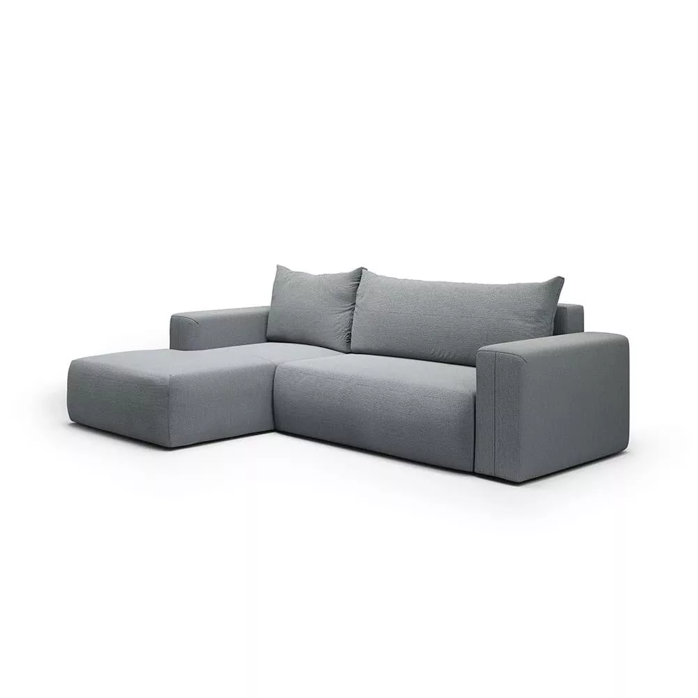Canapé d'angle convertible 4 places en tissu Nala