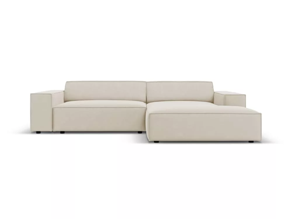 Canapé d'angle modulaire 3 places en velours Jodie