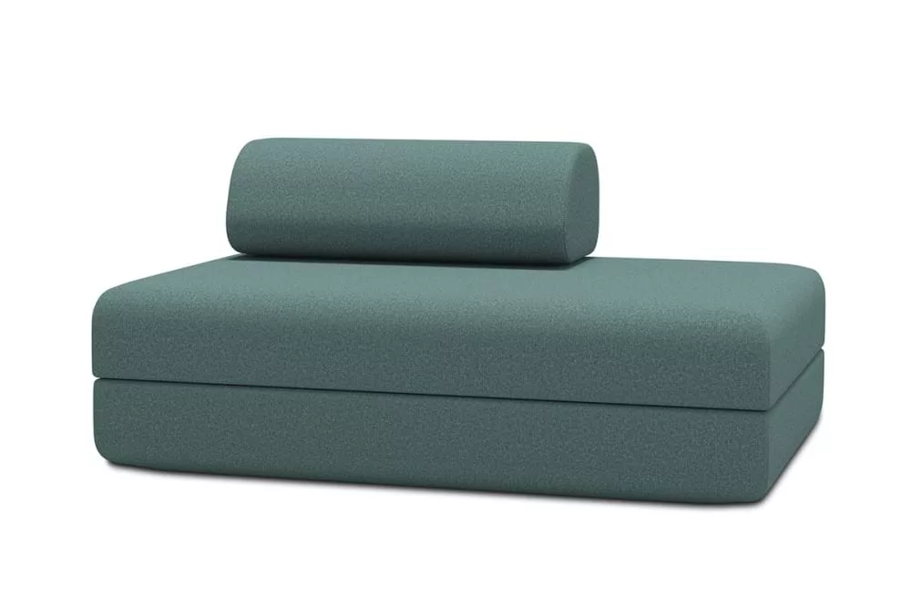 Canapé convertible et modulable 2 places en tissu