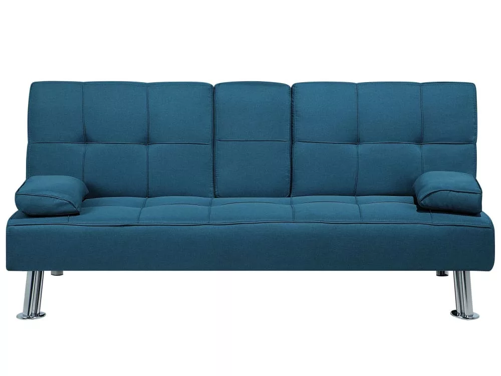 Canapé Clic Clac Convertible 3 Places en Tissu avec Pieds Argentés Design Ultra Moderne