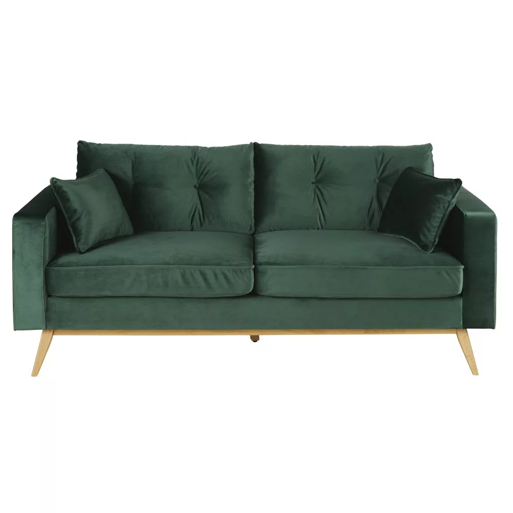 Canapé style scandinave 3/4 places en velours