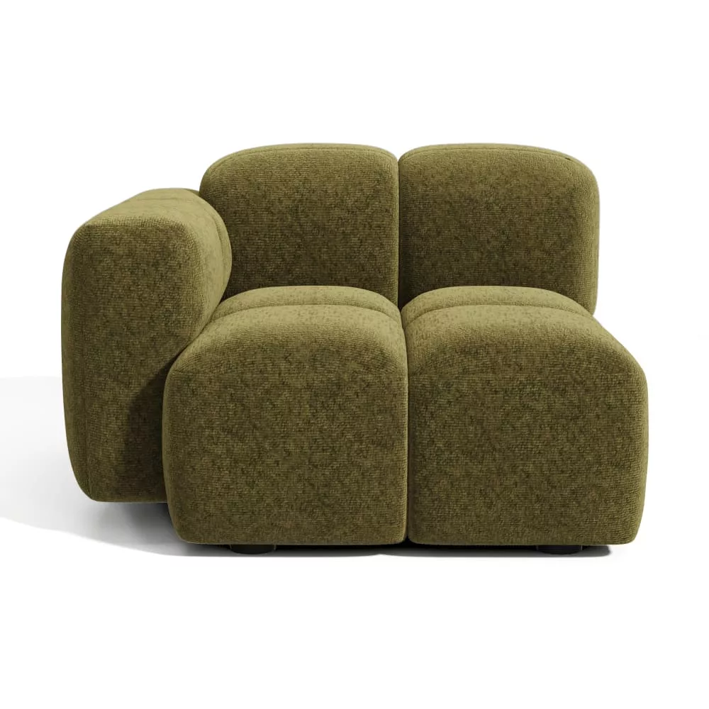 Module d'angle en velours texturé vintage