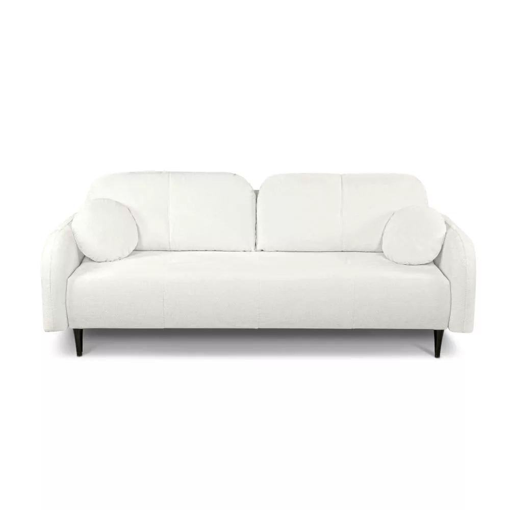 Canapé convertible en tissu bouclette 3 places Rotondo