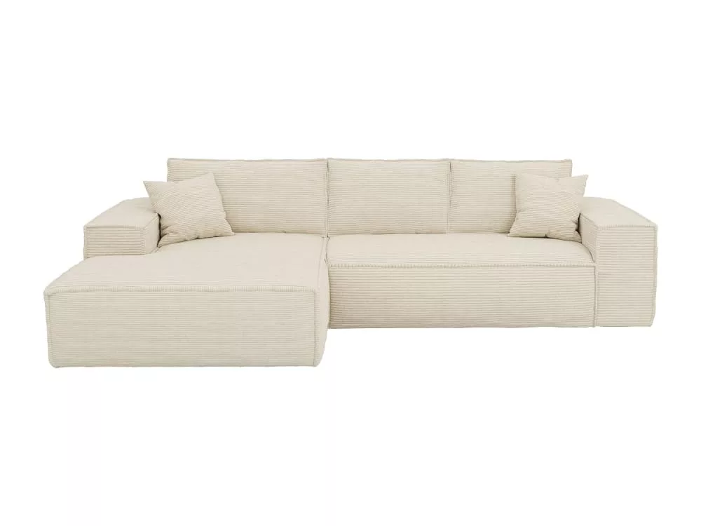 Canapé d'angle polyester 6 places Amelia
