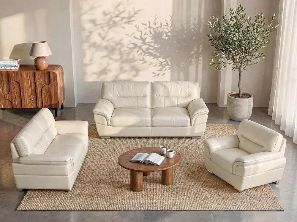 Ensemble canapé fauteuil cuir Thibault