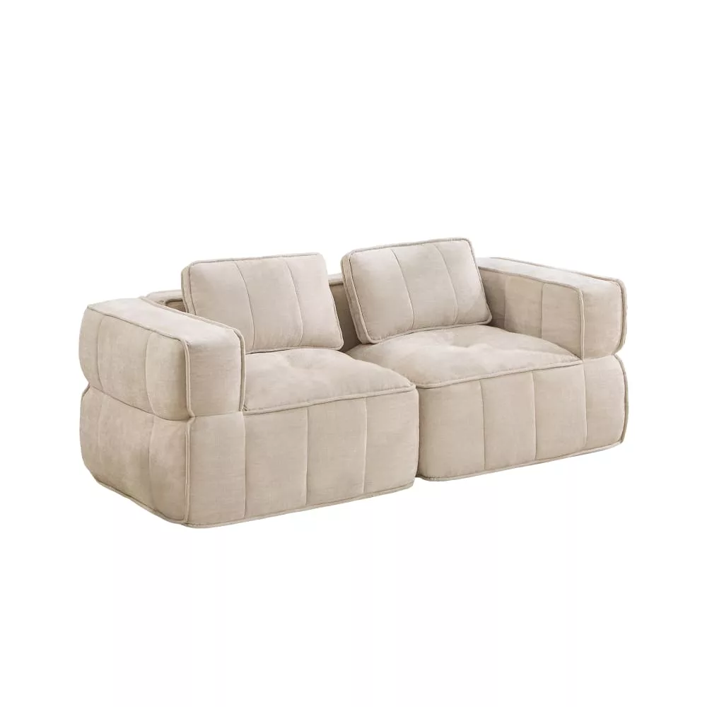 Canapé modulaire 2 places en mousse hd 32d, Noah