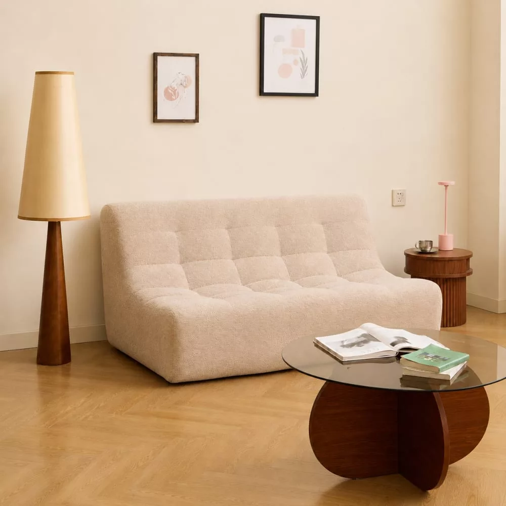 Canape banquette 2 personnes en tissu