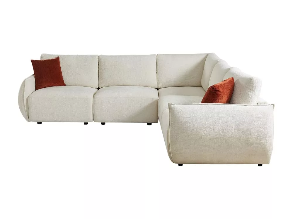 Canapé d'angle polyester 5 places Octavine