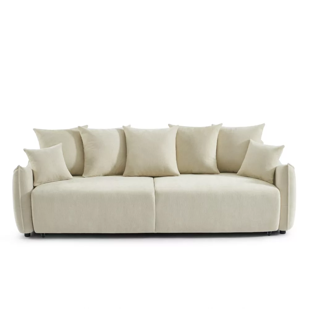 Canapé convertible tissu 3 places Lyora