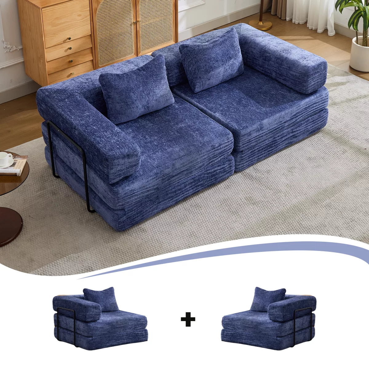 Canapé convertible modulaire, Aosom France