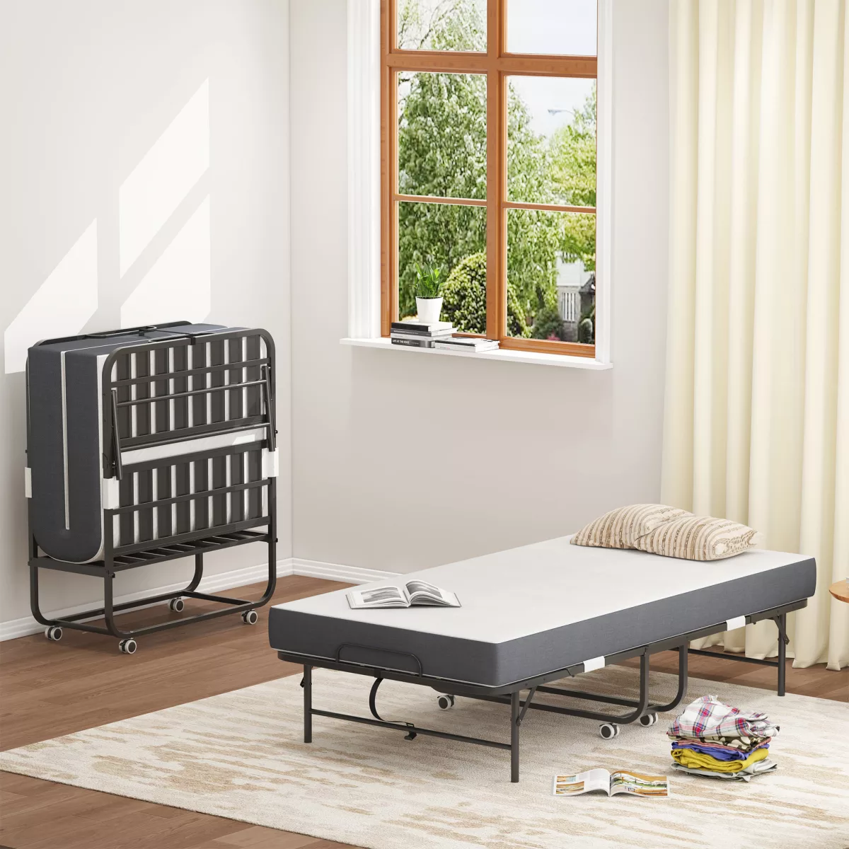 Lit pliant extra-long pour adultes, Aosom France