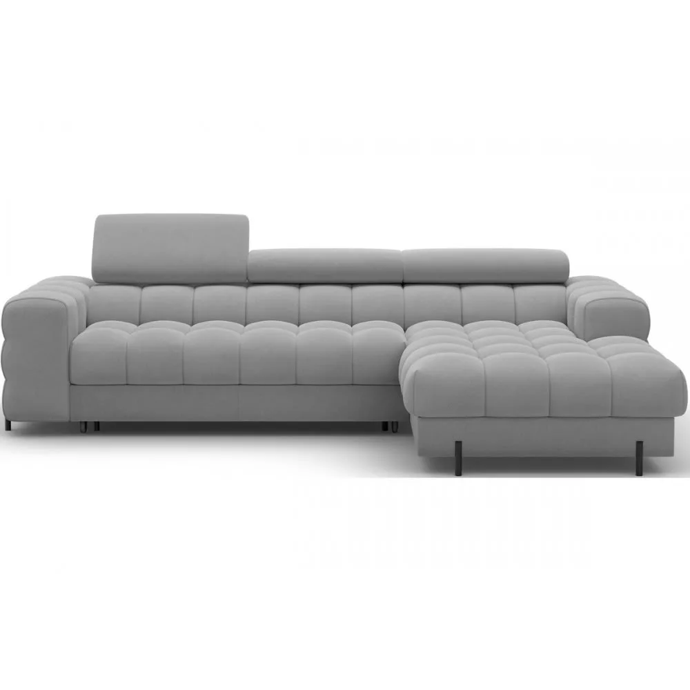 Canapé d'angle convertible en velours 5 places Felix
